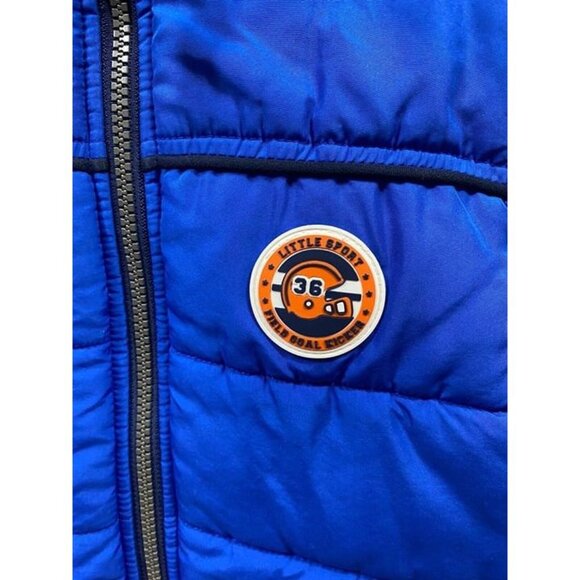 Carter’s Blue Puffer Vest Full Zip Youth Logo Fleece Lined EUC Size 6 Warm - Picture 3 of 8